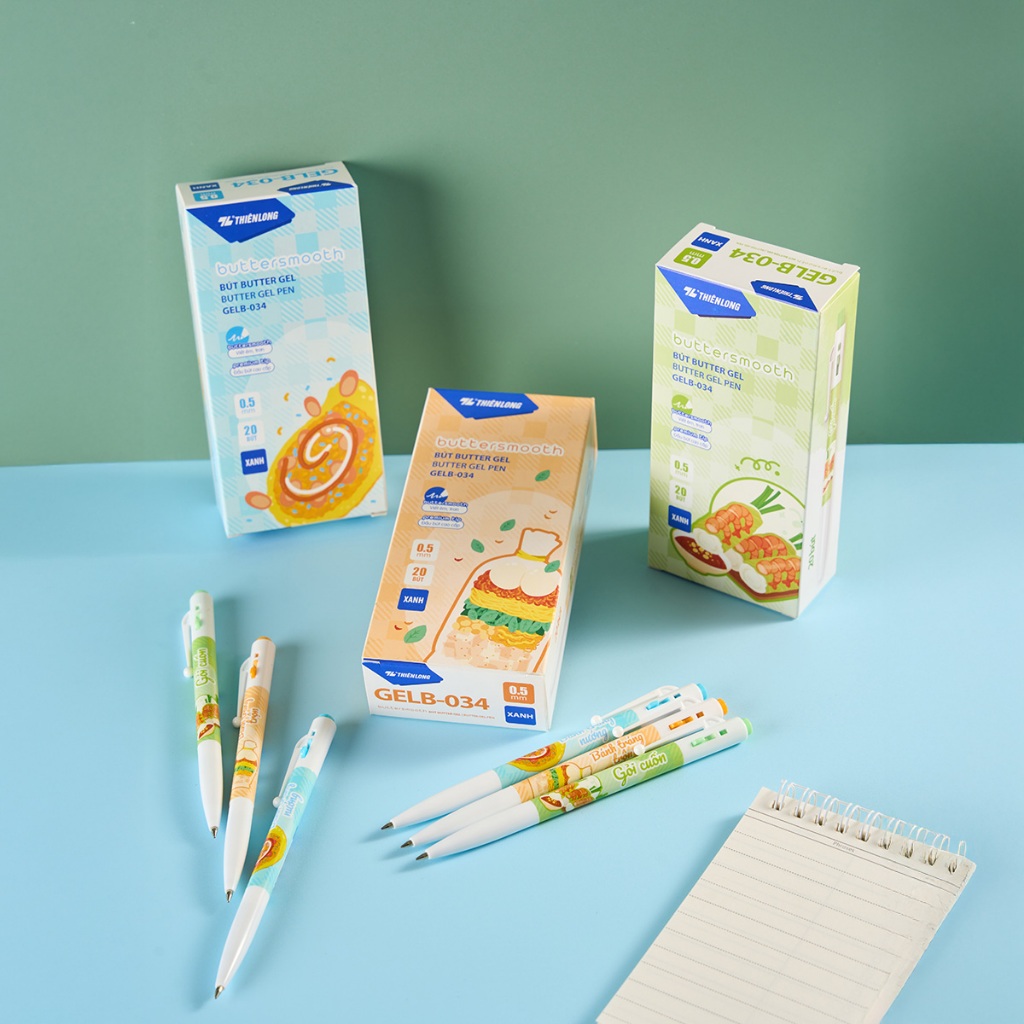 Product image Combo 5/10/20 Bút gel B - Buttersmooth Gel Thiên Long GELB-034 - Premium Tip viết êm, trơn - Mực Xanh 1