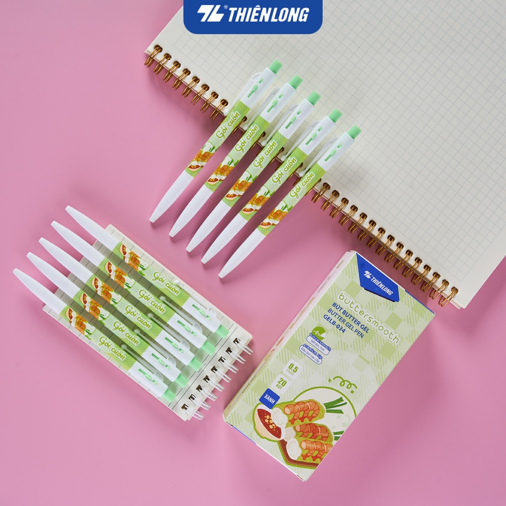 Product image Combo 5/10/20 Bút gel B - Buttersmooth Gel Thiên Long GELB-034 - Premium Tip viết êm, trơn - Mực Xanh 3