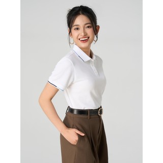 Áo polo nữ YODY vải s.cafe phối màu trẻ trung năng động thấm hút mồ hôi BST 2025 WCPO25A074
