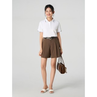 Áo polo nữ YODY vải s.cafe phối màu trẻ trung năng động thấm hút mồ hôi BST 2025 WCPO25A074