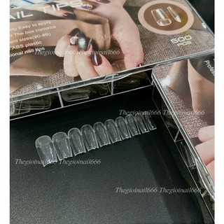 Móng Úp Form Mỹ Hộp Nâu NAILTIP | Móng Vuông, Nhọn, Thang, Nhám, Làm Nail Chuyên Nghiệp | TheGioiNail666