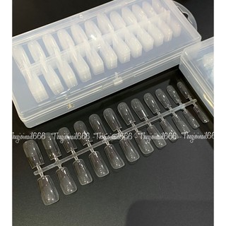 Móng úp hộp trắng – Móng vuông, thang, úp chân nhựa ABS, làm nail chuyên nghiệp