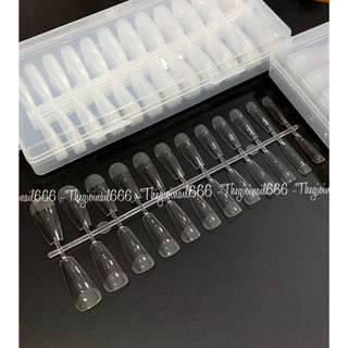 Móng úp hộp trắng – Móng vuông, thang, úp chân nhựa ABS, làm nail chuyên nghiệp