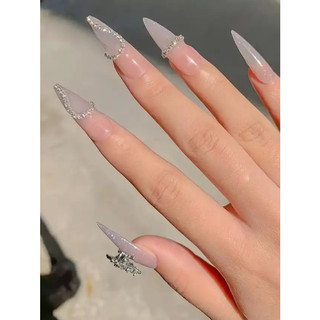 Móng úp hộp trắng – Móng vuông, thang, úp chân nhựa ABS, làm nail chuyên nghiệp