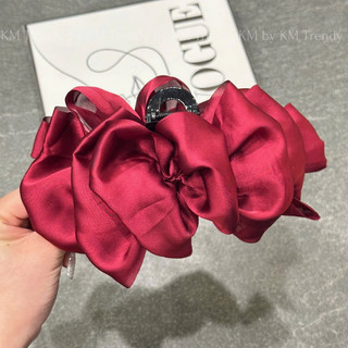 kẹp tóc nơ hàn quốc vải lụa satin phụ kiện ngọt ngào
