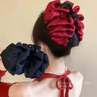 kẹp tóc nơ hàn quốc vải lụa satin phụ kiện ngọt ngào