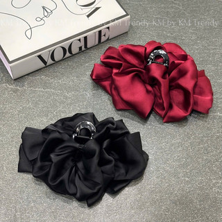 kẹp tóc nơ hàn quốc vải lụa satin phụ kiện ngọt ngào