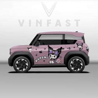 Tem dán xe VF3 - Decal dán xe VF3 MẪU TEM KUROMI DỄ THƯƠNG  1 bộ dán 2 bên ( mẫu VF3 - 74 )