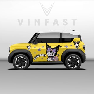 Tem dán xe VF3 - Decal dán xe VF3 MẪU TEM KUROMI DỄ THƯƠNG  1 bộ dán 2 bên ( mẫu VF3 - 74 )