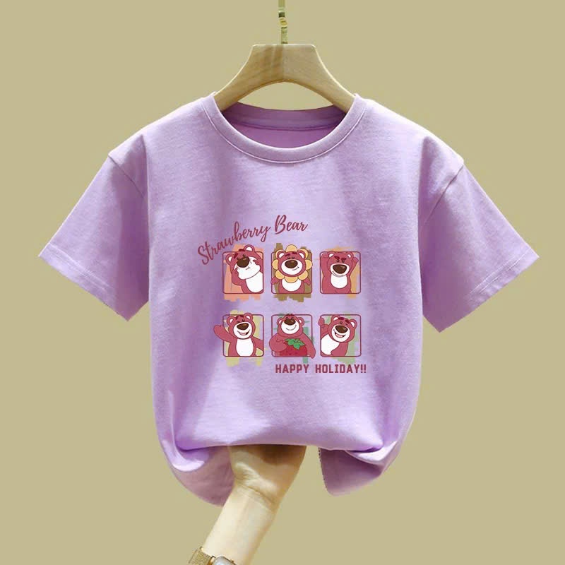 Áo phông gấu dâu cho bé gái size đại BEESHOP H25069