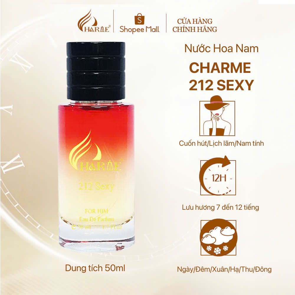 Ảnh Nước Hoa Nam CHARME 212 SEXY 50ml Cuốn Hút, Lịch Lãm_Nước Hoa Chính Hãng 2