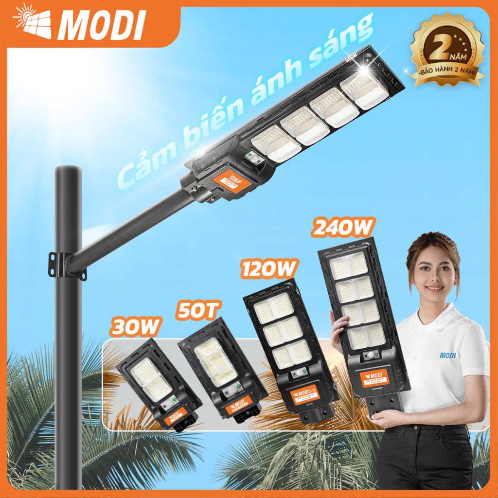 Ảnh Đèn Năng Lượng Mặt Trời MODI SOLAR, Đèn Led Năng Lượng Mặt Trời Chip Led Siêu Sáng 1