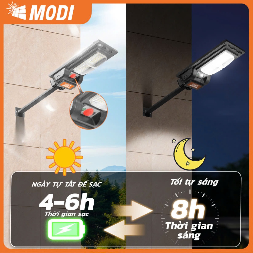 Ảnh Đèn Năng Lượng Mặt Trời MODI SOLAR, Đèn Led Năng Lượng Mặt Trời Chip Led Siêu Sáng 3