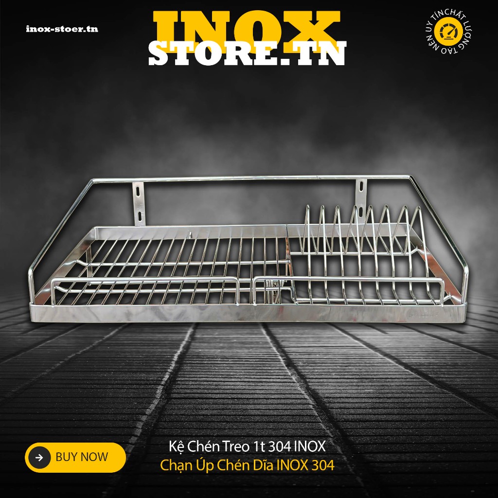 Kệ Chén Treo Tường Inox 304 Cao Cấp, Rổ Úp bát đĩa 1 Tầng INOX 201 ...