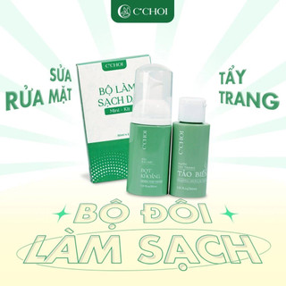 Bộ Làm Sạch Da Minikit C'Choi - Tẩy Trang Tảo Biển & Sữa Rửa Mặt Bọt Khoáng - Nhỏ Gọn Tiện Lợi