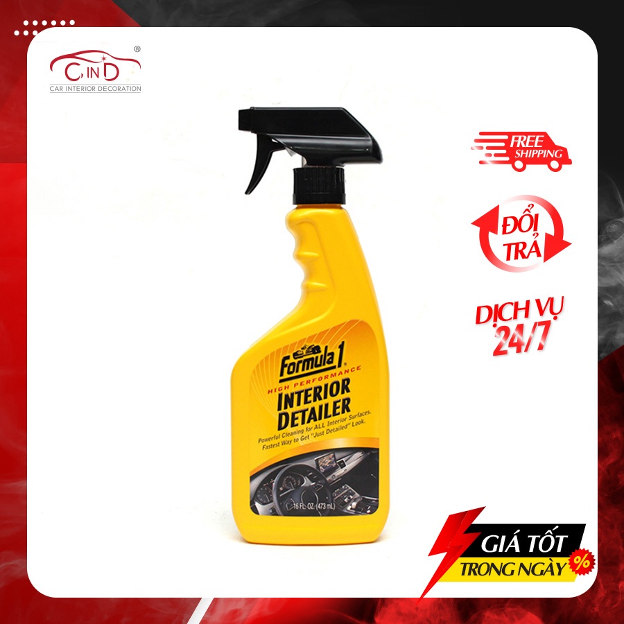Bảo Vệ & Đánh Bóng Nội Thất Xe Đa Năng FORMULA 1 615333 473ml Phù Hợp Cho Nhiều Dòng Xe Ô Tô Xe Hơi Xe Tải