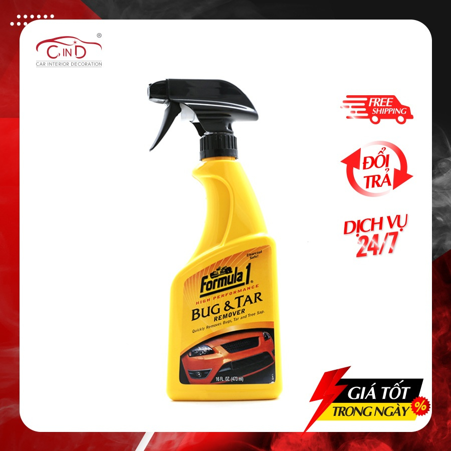 Bảo Dưỡng & Làm Sạch Vết Bẩn Vết Ố Cứng Đầu Dạng Xịt FORMULA 1 615867 473ml Phù Hợp Cho Nhiều Dòng Xe Ô Tô