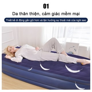 Giường bơm hơi chống ẩm ngoài trời, nệm bơm hơi đôi cao và dày 22cm Đi Cắm Trại Hoặc Dùng Ở Nhà
