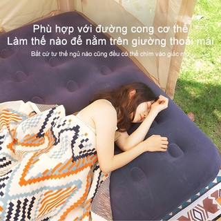 Giường bơm hơi chống ẩm ngoài trời, nệm bơm hơi đôi cao và dày 22cm Đi Cắm Trại Hoặc Dùng Ở Nhà