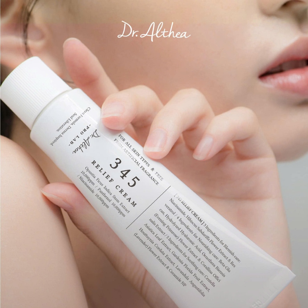 Kem dưỡng ẩm hỗ trợ làm dịu phục hồi da Dr.Althea 345 Relief Cream thuần chay 50ml
