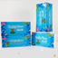 THÙNG 20 GÓI TẶNG 4 Giấy ăn rút lụa trắng GÓI TO TEDDY BEAR MOLLIS XANH 3 LỚP MỀM MỊN TIẾT KIỆM