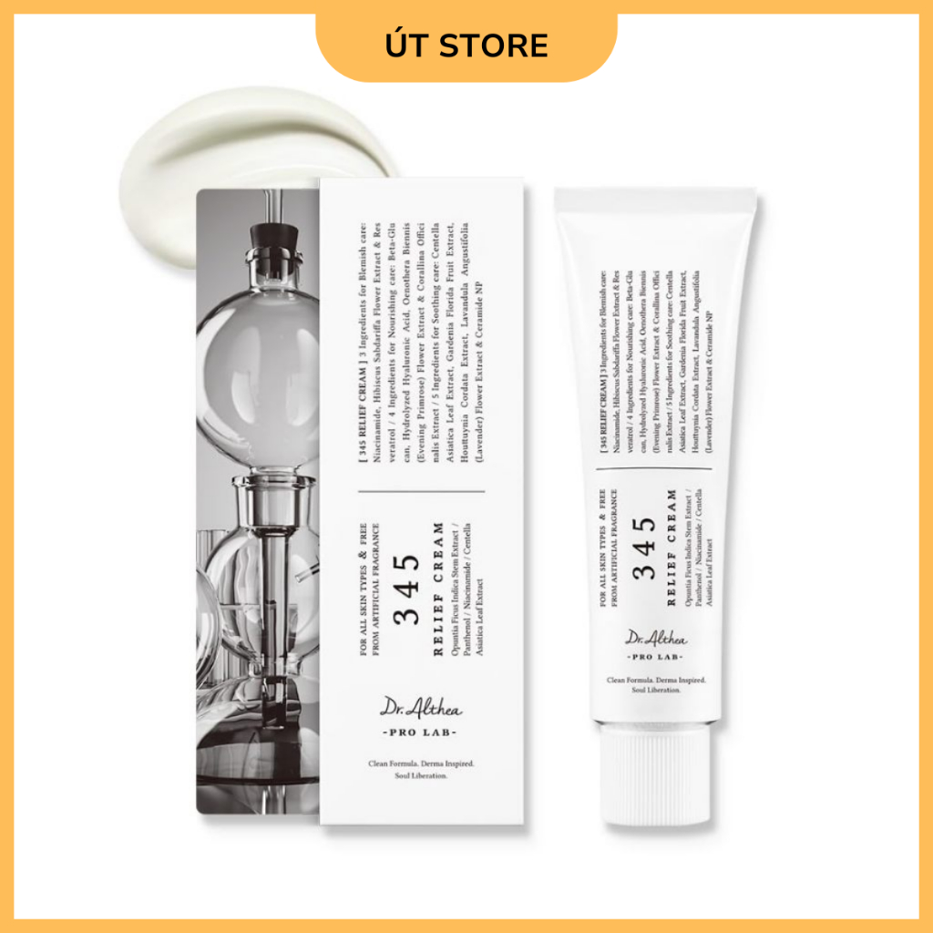 Kem dưỡng ẩm hỗ trợ làm dịu phục hồi da Dr.Althea 345 Relief Cream thuần chay 50ml