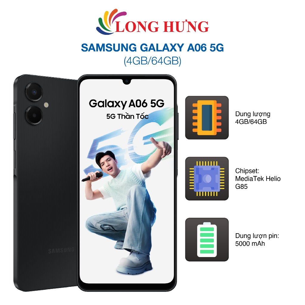 Điện thoại Samsung Galaxy A06 5G (4GB/64GB) – Hàng chính hãng
