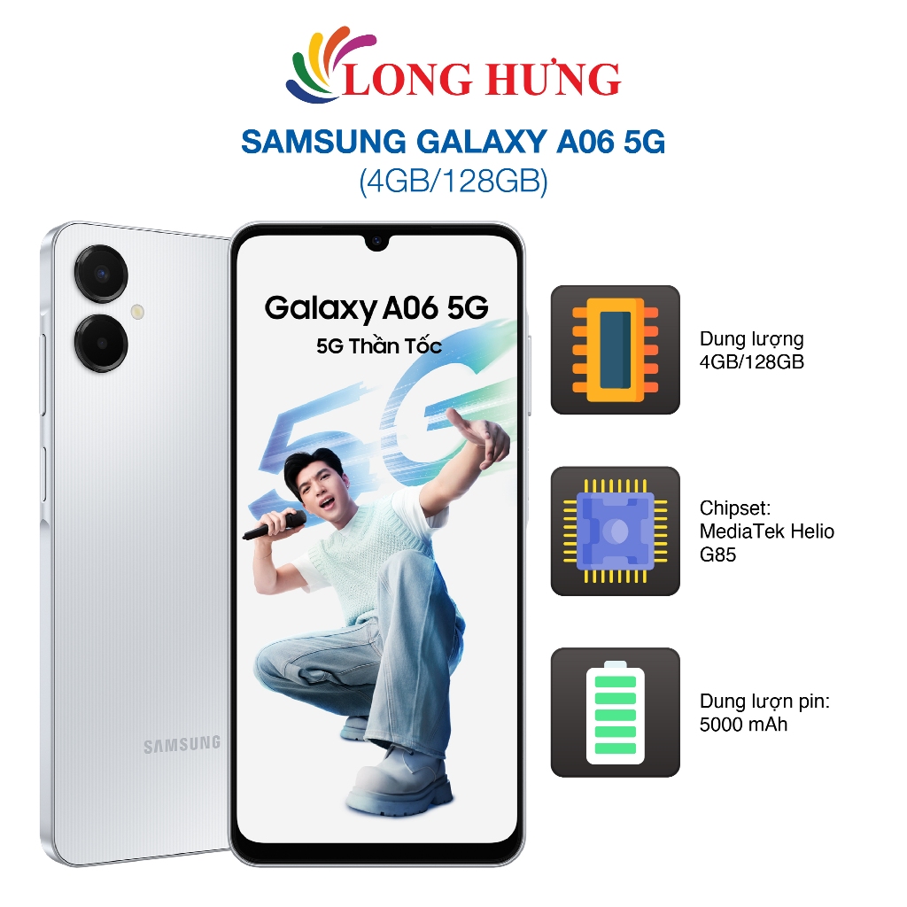 Điện thoại Samsung Galaxy A06 5G (4GB/128GB) – Hàng chính hãng