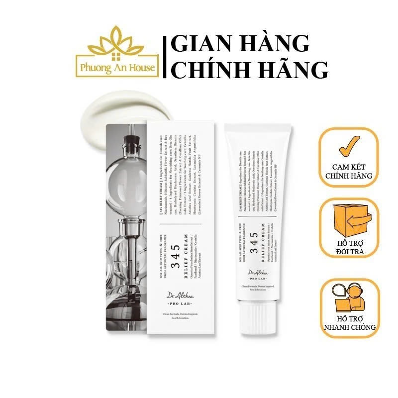 Kem dưỡng ẩm hỗ trợ làm dịu và phục hồi da Dr.Althea 345 Relief Cream thuần chay