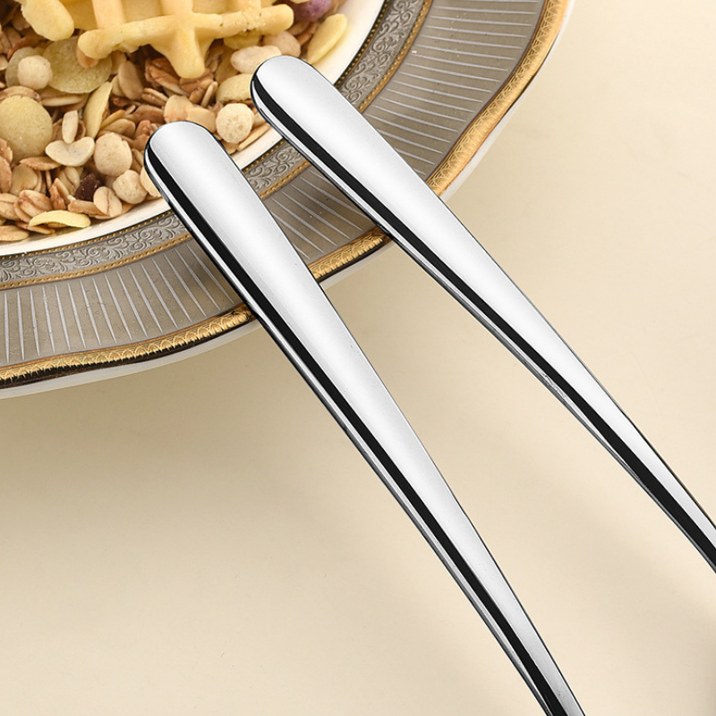 Muỗng Thìa Inox 304 Miệng Tròn Cán Dài Trơn Dày Dặn Sáng Bóng Cao Cấp | 263