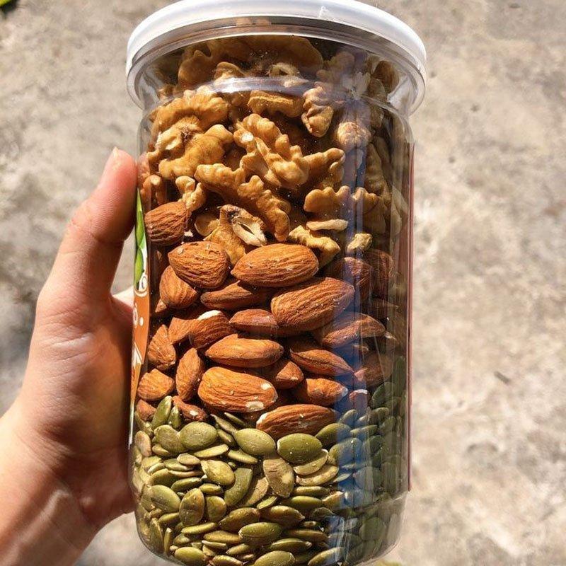 Mix 4 Loại Hạt Điều Tách Vỏ - Bí Xanh - Óc Chó - Hạnh Nhân Cao Cấp - 500g