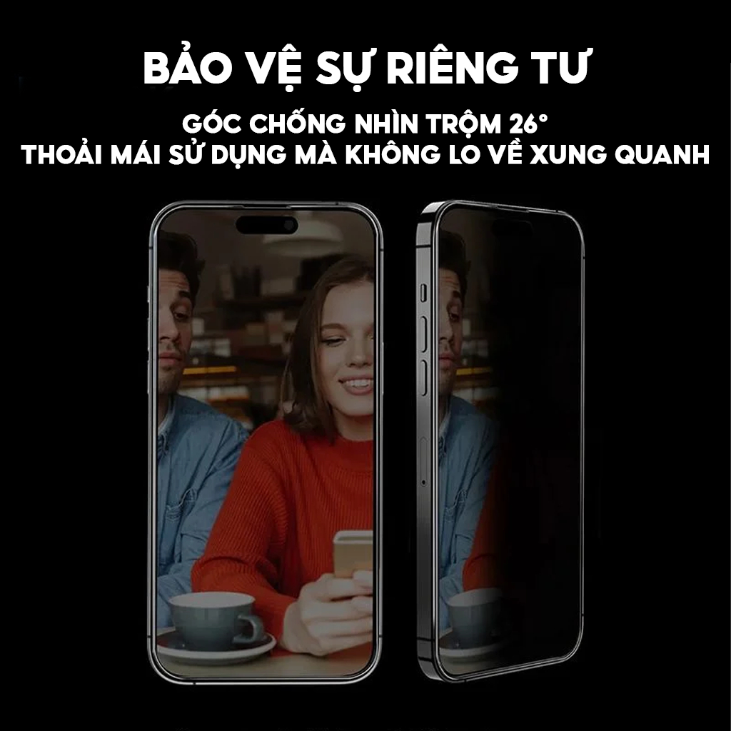 Ảnh Kính Cường Lực 9D Chống Nhìn Trộm Không Lẹm Viền Kuzoom Chống Bám Bụi Màng Loa X-11-12-13-14-15-16.. 1