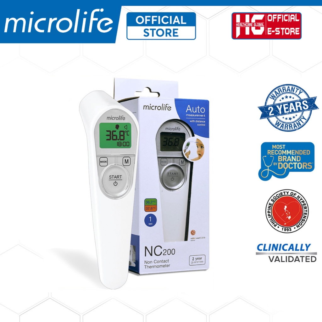 Ảnh Nhiệt Kế Điện Tử Hồng Ngoại Microlife NC200 | Phát Hiện Sốt Nhanh , Độ Chính Xác Cao 3 Trong 1 1
