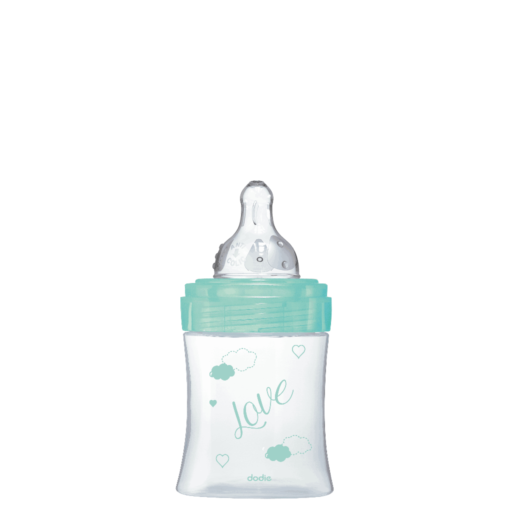 [DODIE] Bình sữa thuỷ tinh NÚM TRÒN VERRE - Chống đầy hơi - 150ml/270ml - Đa tốc độ