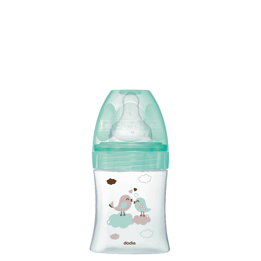 [DODIE] Bình sữa thuỷ tinh NÚM TRÒN VERRE - Chống đầy hơi - 150ml/270ml - Đa tốc độ
