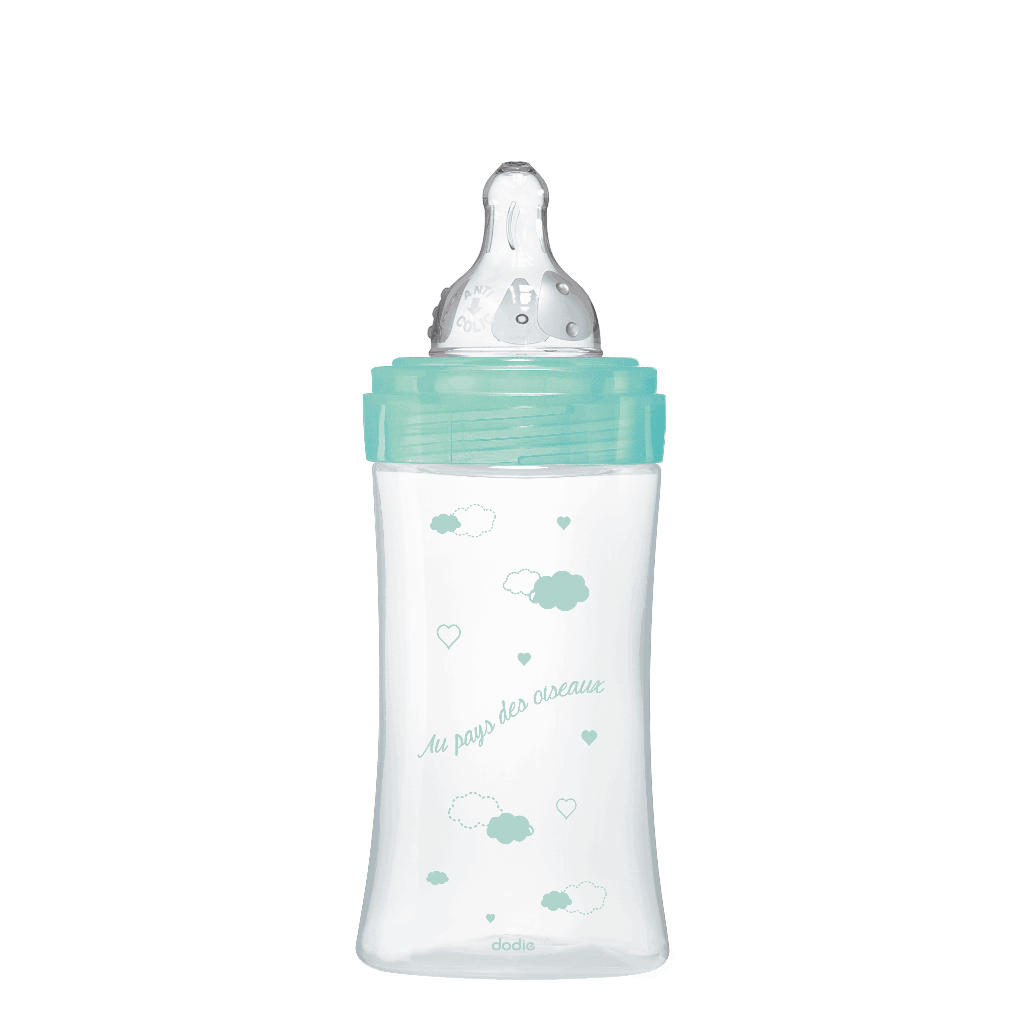 [DODIE] Bình sữa thuỷ tinh NÚM TRÒN VERRE - Chống đầy hơi - 150ml/270ml - Đa tốc độ