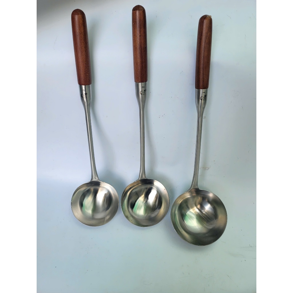 Vá thợ bếp, Vá xào Inox 304 cao cấp chuôi Bọc gỗ-Phúc Hưng Phát-nhiều ...