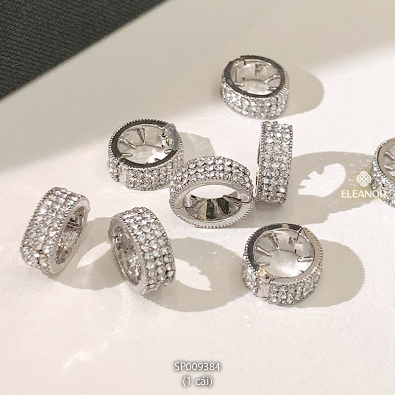 Kẹp tóc nữ Eleanor Accessories hình tròn đính đá phụ kiện tóc khuyên tóc mái mini 9384