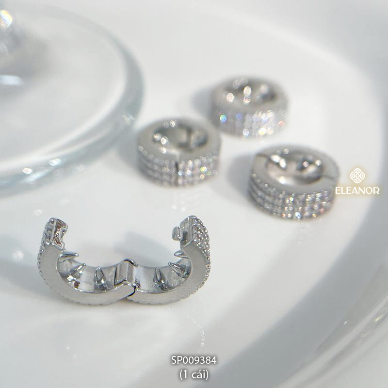 Kẹp tóc nữ Eleanor Accessories hình tròn đính đá phụ kiện tóc khuyên tóc mái mini 9384