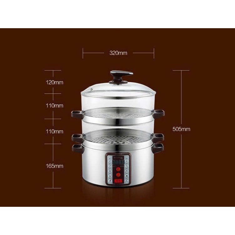 Nồi Chưng Yến Điện Inox 4 Tầng/ Nồi Hấp Thực Phẩm