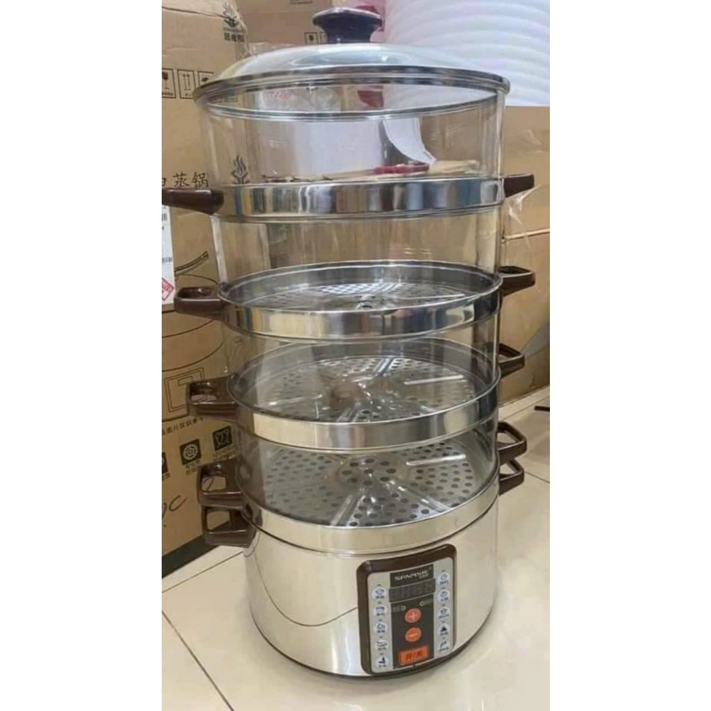 Nồi Chưng Yến Điện Inox 4 Tầng/ Nồi Hấp Thực Phẩm