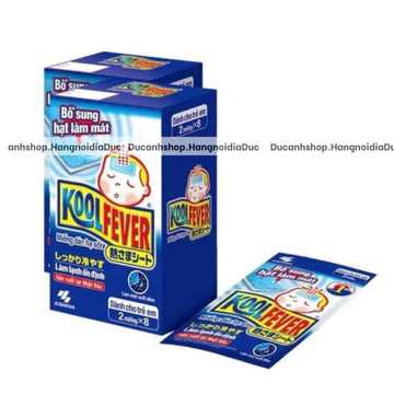 Miếng dán hạ sốt cho trẻ em KoolFever - nhập khẩu chính hãng Nhật Bản đủ hoá đơn