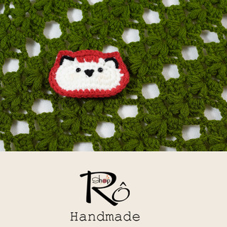 Kẹp tóc con cáo siêu ngầu cho nữ và bé gái 5.5cm |Cài tóc mái bằng len dễ thương |Shop Rô Handmade