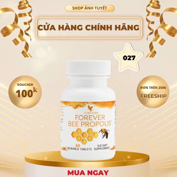 VIÊN KEO ONG–Forever Bee Propolis. 027Flp. Tăng cường đề kháng. Chống viêm. 60v/lọ