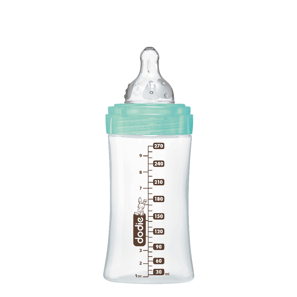[DODIE] Bình sữa thuỷ tinh NÚM DẸT VERRE - Chống đầy hơi - 150ml/270ml - Đa tốc độ