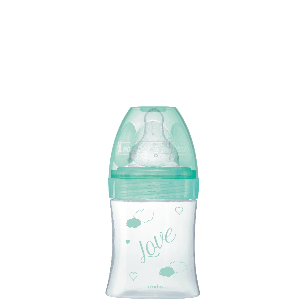 [DODIE] Bình sữa thuỷ tinh NÚM DẸT VERRE - Chống đầy hơi - 150ml/270ml - Đa tốc độ