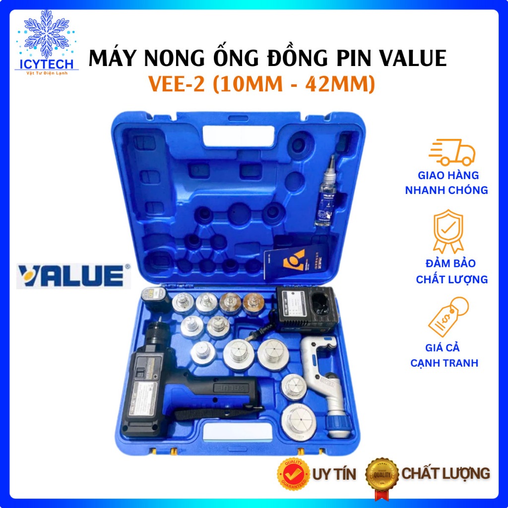 Máy nong pin, nong ống đồng pin Value VEE-2 ( 10mm - 42mm) nhanh chóng ...