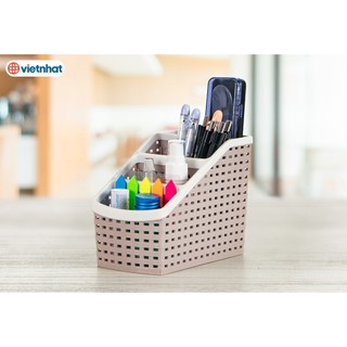 Khay đựng đồ tiện ích 4 ngăn nhựa Việt Nhật , Kệ để bàn ống cắm bút 5696