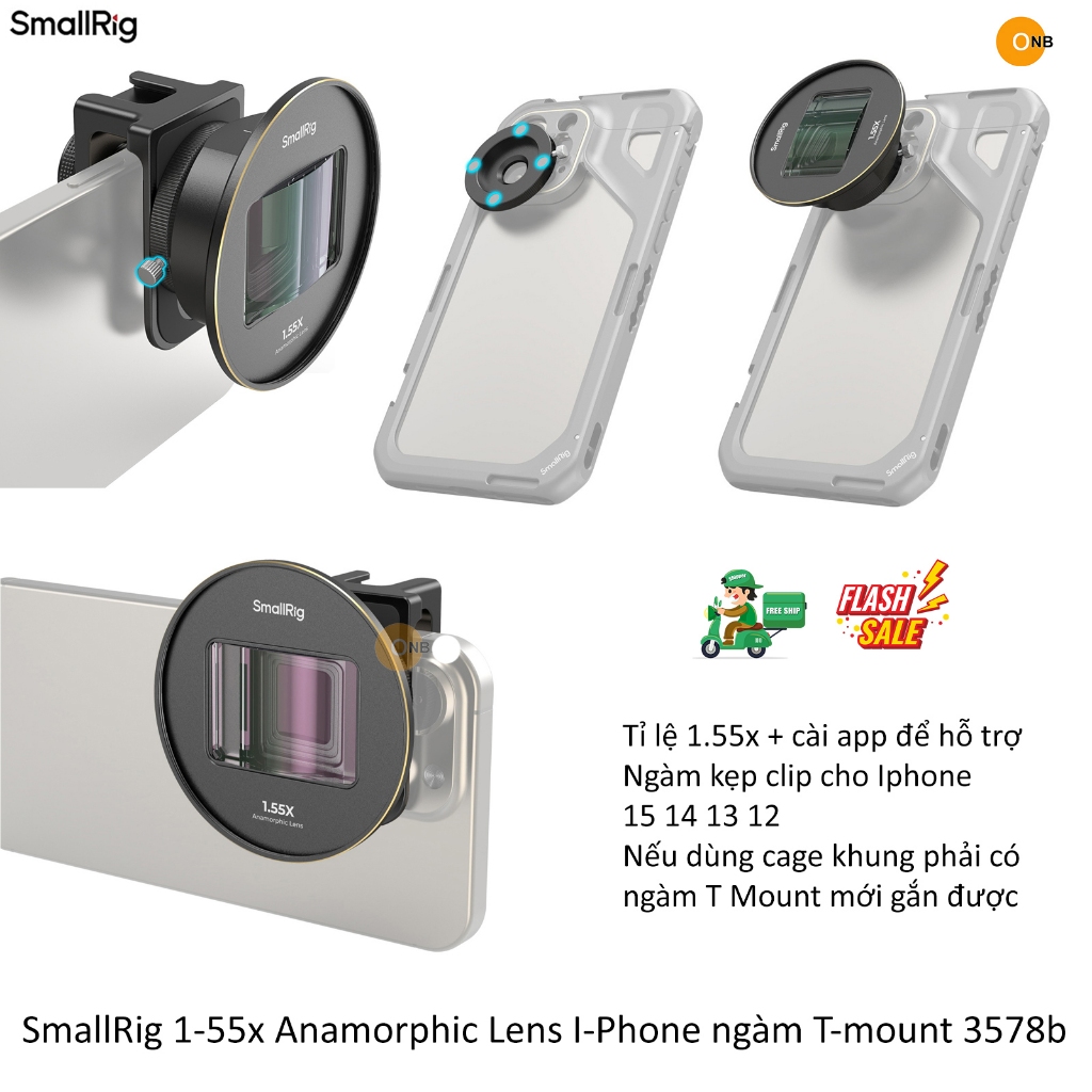 Small-Rig 1.55x Anamorphic Lens I-Phone ngàm T-mount 3578b new 2025 ...