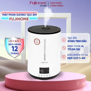 Máy phun sương tạo ẩm 6 Lít Fujihome Nhập khẩu, máy khuếch tán tinh dầu điều khiển từ xa 3 chế độ